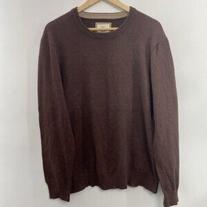 Old Navy Crewneck Sweater Cashmere Cotton Blend Brown Mens XXL